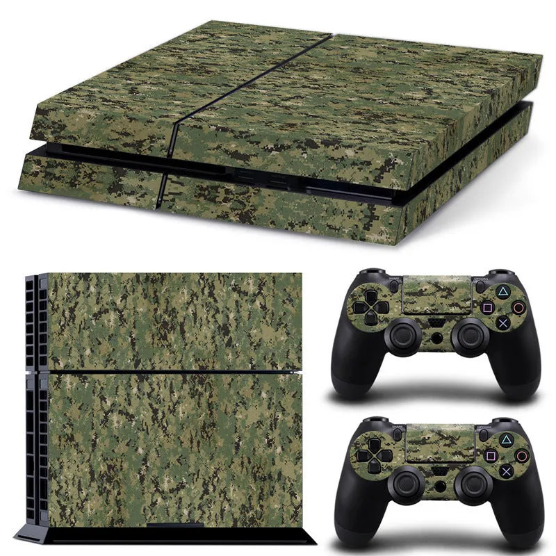 Thin 0.001mm PVC protective film skin with HD print for Sony PS4 console.