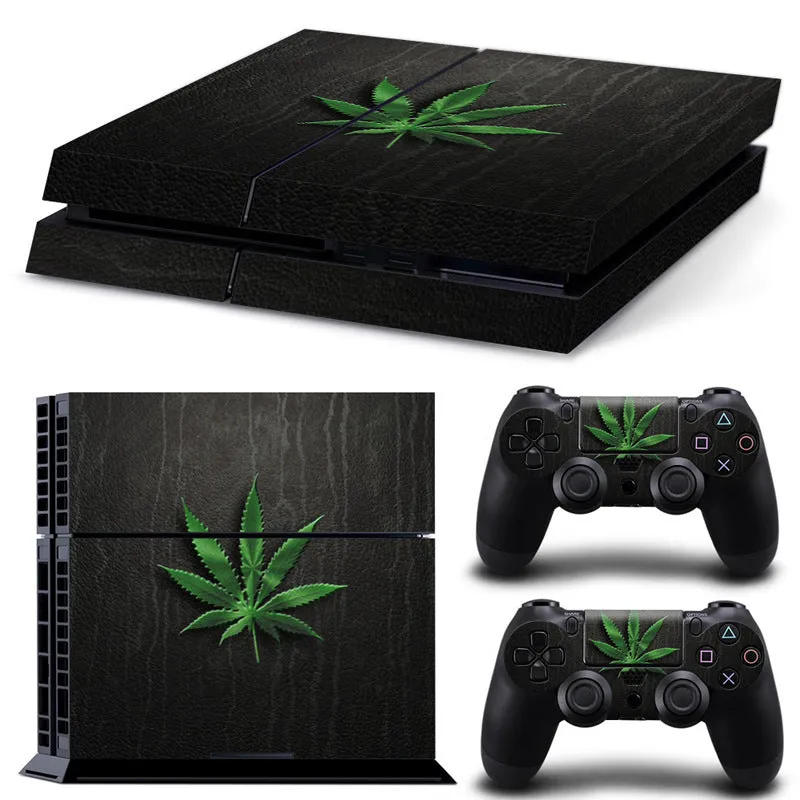 Thin 0.001mm PVC protective film skin with HD print for Sony PS4 console.