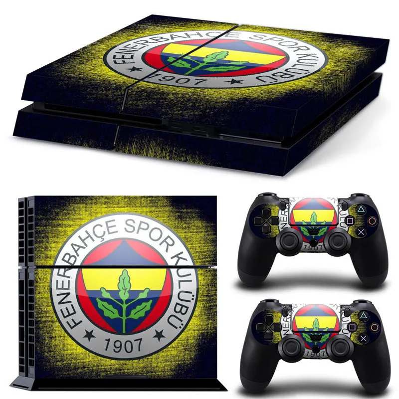Thin 0.001mm PVC protective film skin with HD print for Sony PS4 console.