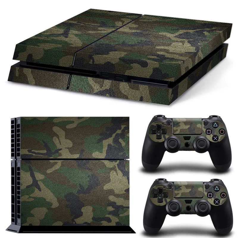 Thin 0.001mm PVC protective film skin with HD print for Sony PS4 console.