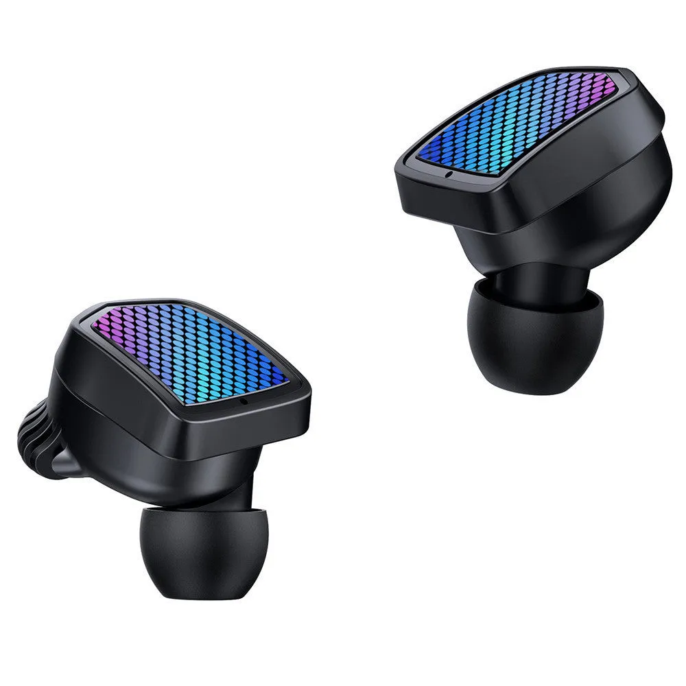 Bluetooth TWS wireless sport earbuds with charging case in black white and colour options