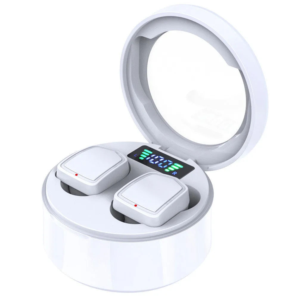 Bluetooth TWS wireless sport earbuds with charging case in black white and colour options