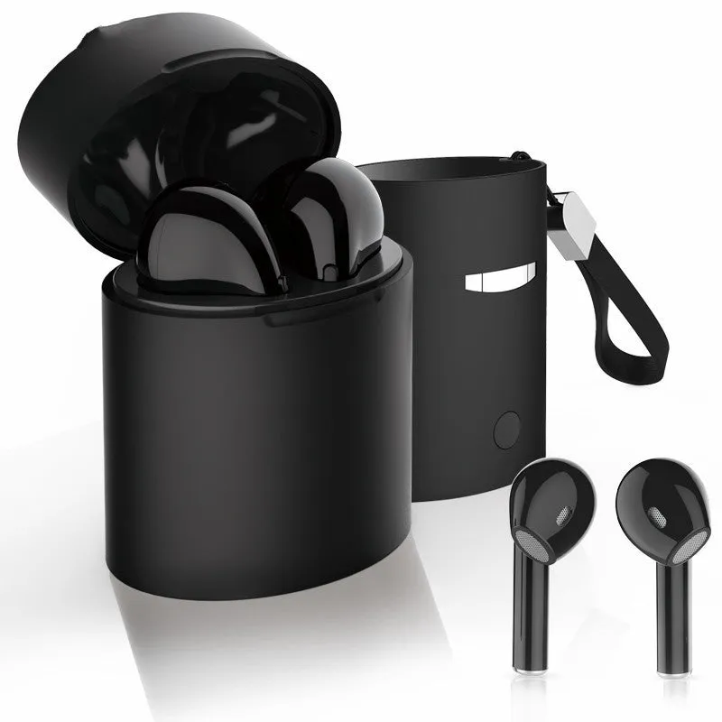 Black wireless sports headphones with neckband and magnetic in-ear buds