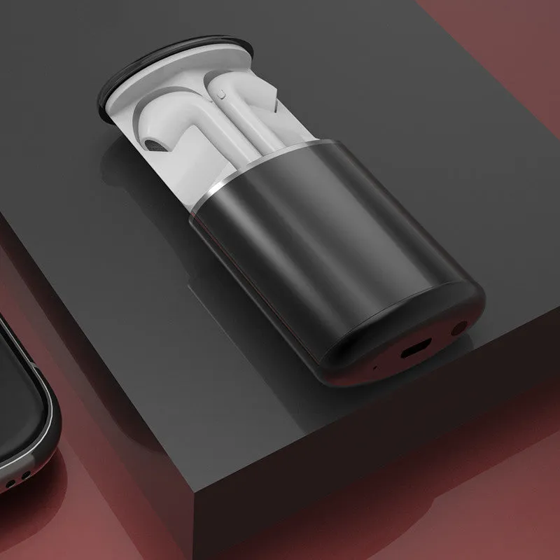 Black wireless sports headphones with neckband and magnetic in-ear buds