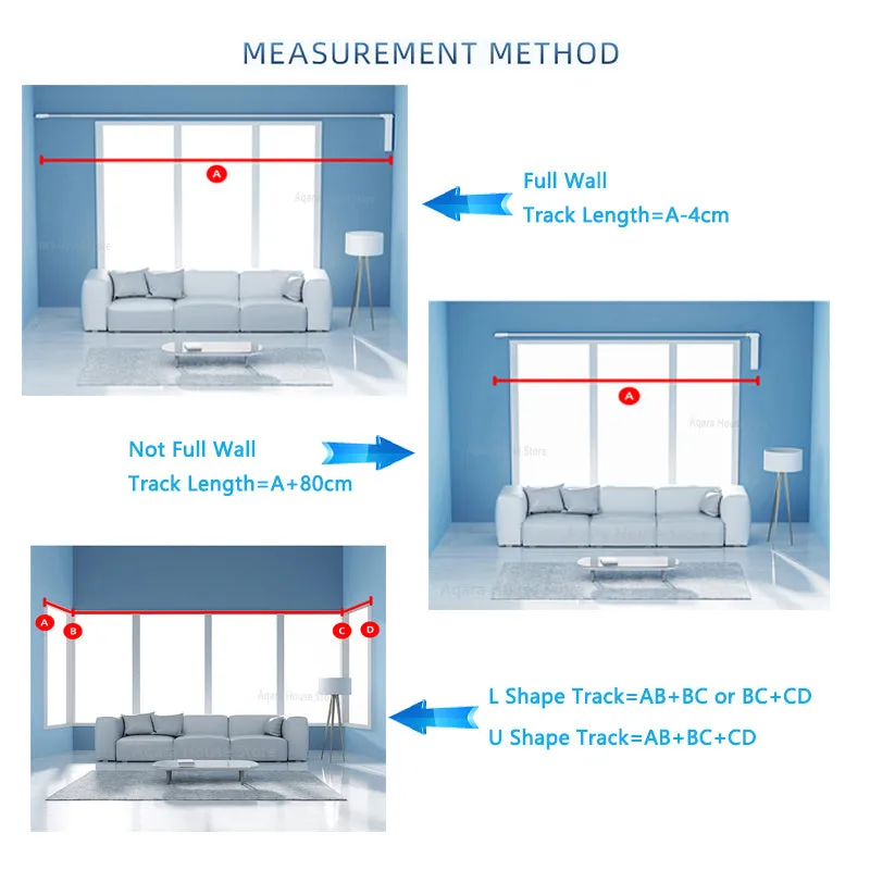 Smart electric curtain motor and aluminium track kit with remote control for voice and app operation.