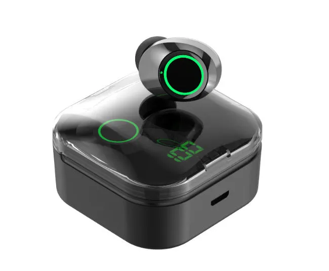 Bluetooth 5.3 wireless gaming headset with touch controls and earplug design