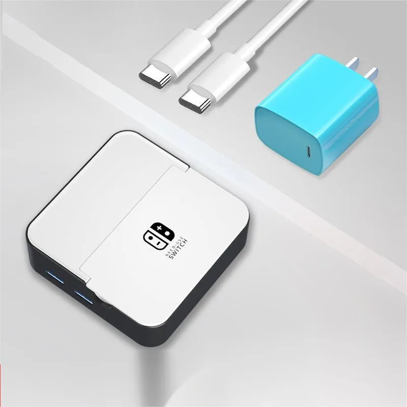 Portable game console adapter extension with aluminium alloy housing for 4K projection.