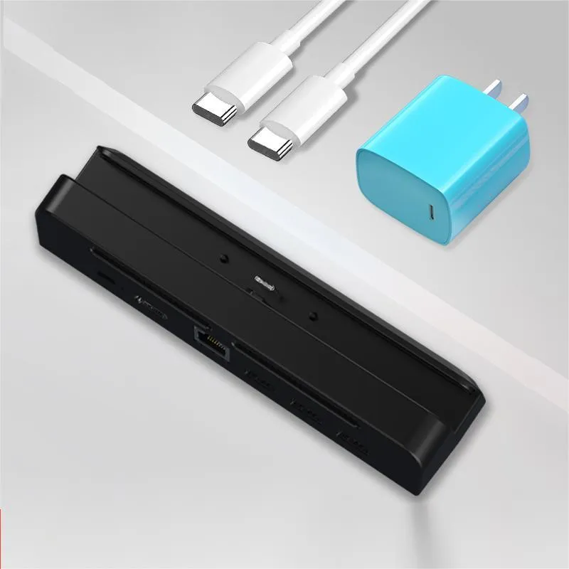 Portable game console adapter extension with aluminium alloy housing for 4K projection.