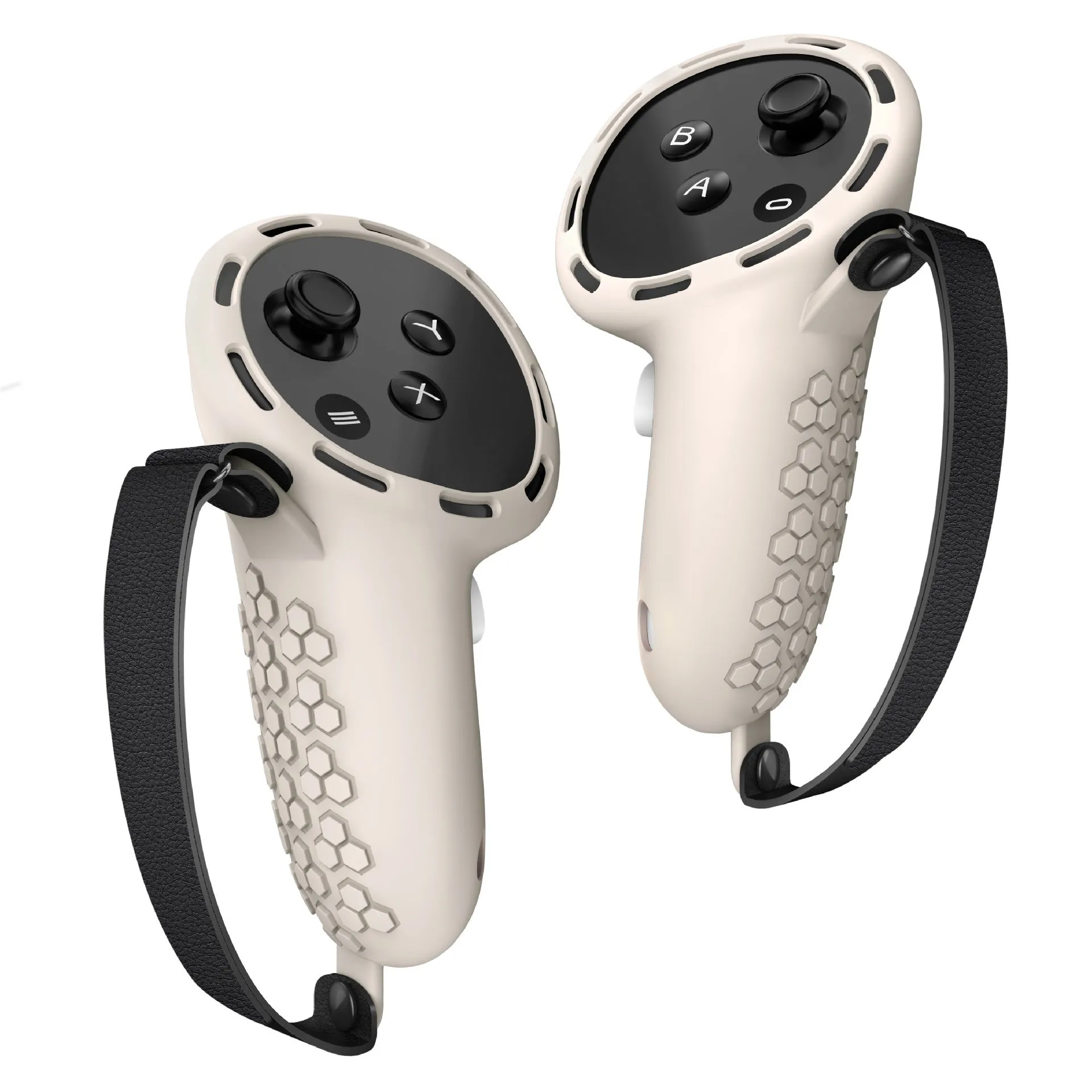 Meta Quest 3 silicone protective handle sleeves with wrist strap in multiple colour options