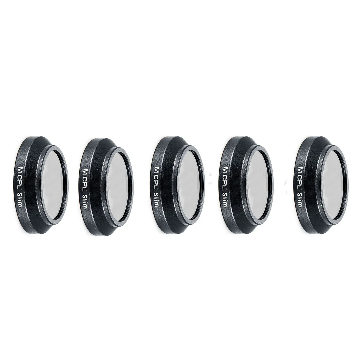 Slim camera filter sets for DJI Mavic drone including ND, CPL, and UV filters.