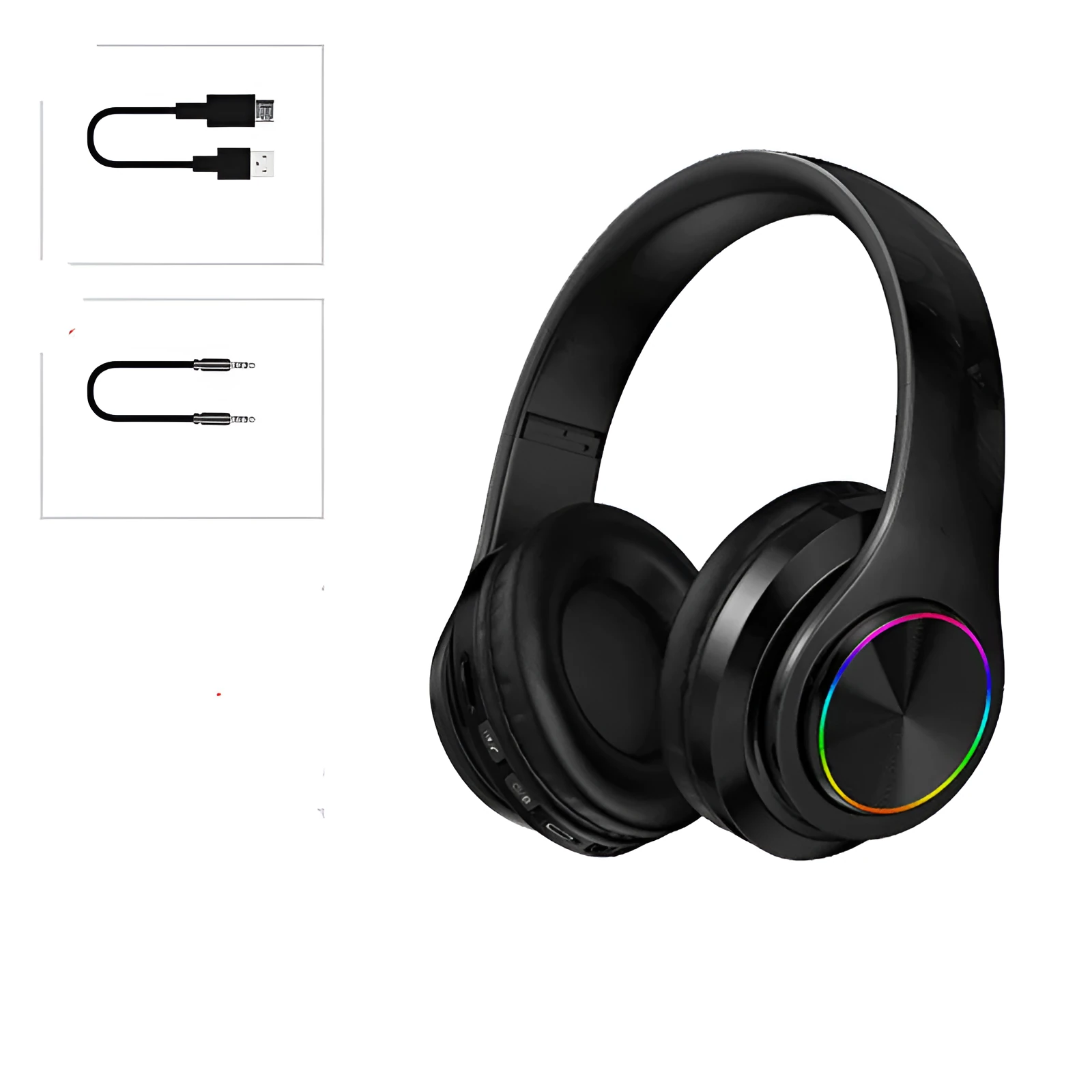 IP878 folding Bluetooth and wired headset for mobile phones in black, blue, or white