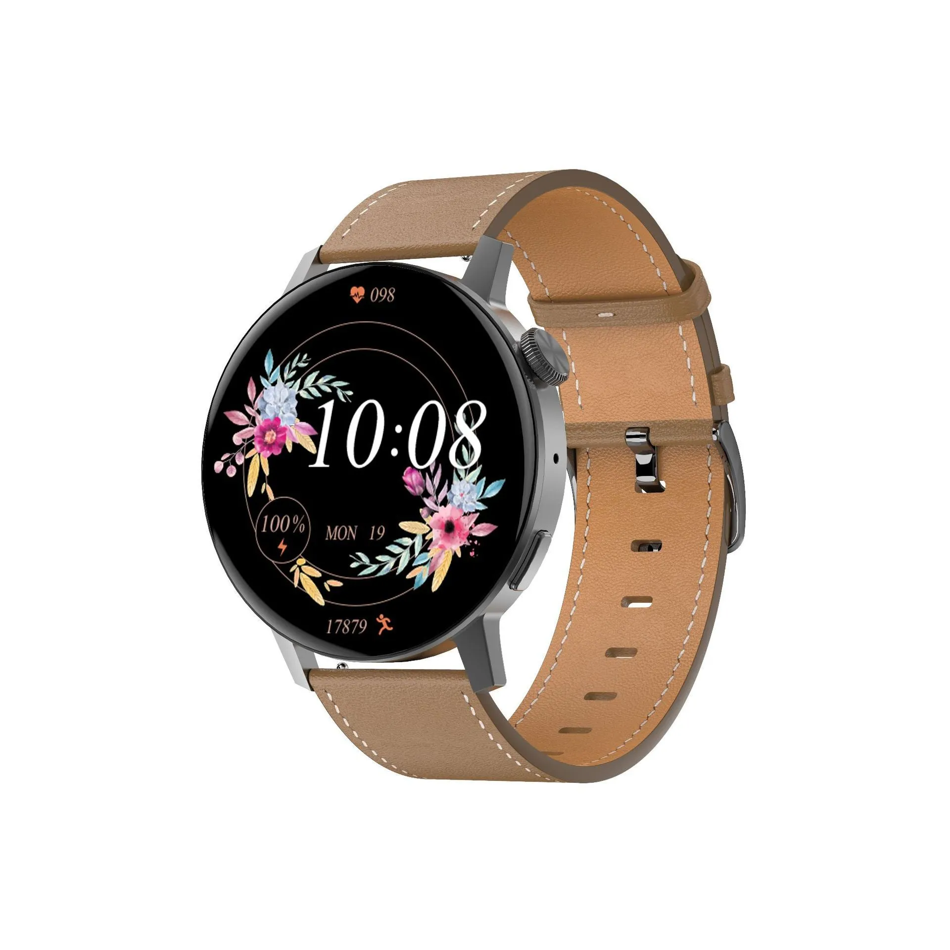 DT3 smartwatch with TFT screen on a silicone strap, showing heart rate monitoring display.