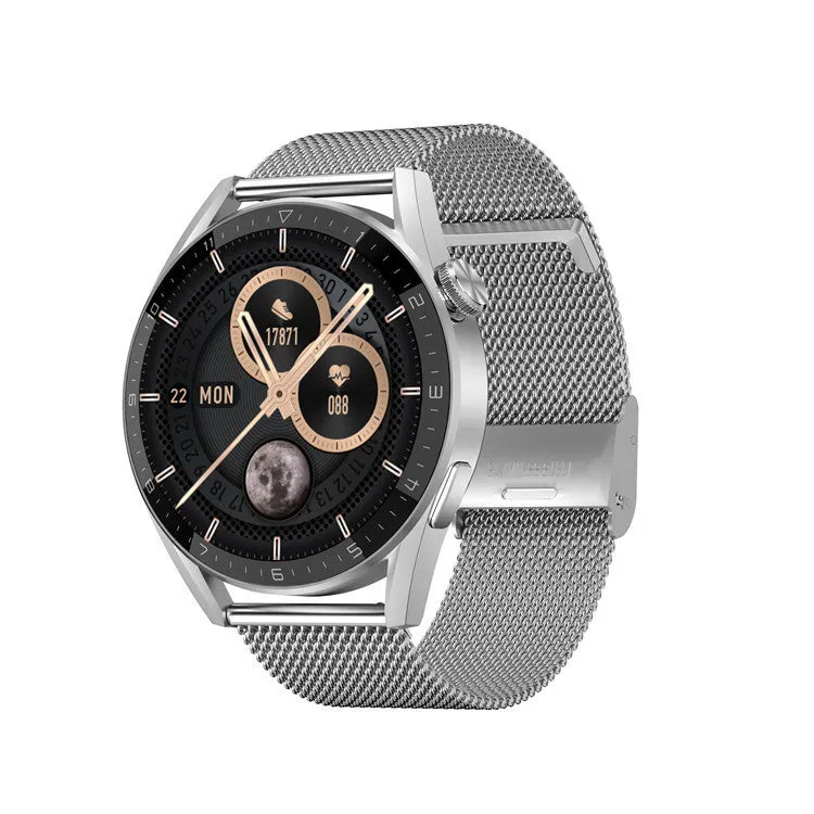 DT3 smartwatch with TFT screen on a silicone strap, showing heart rate monitoring display.