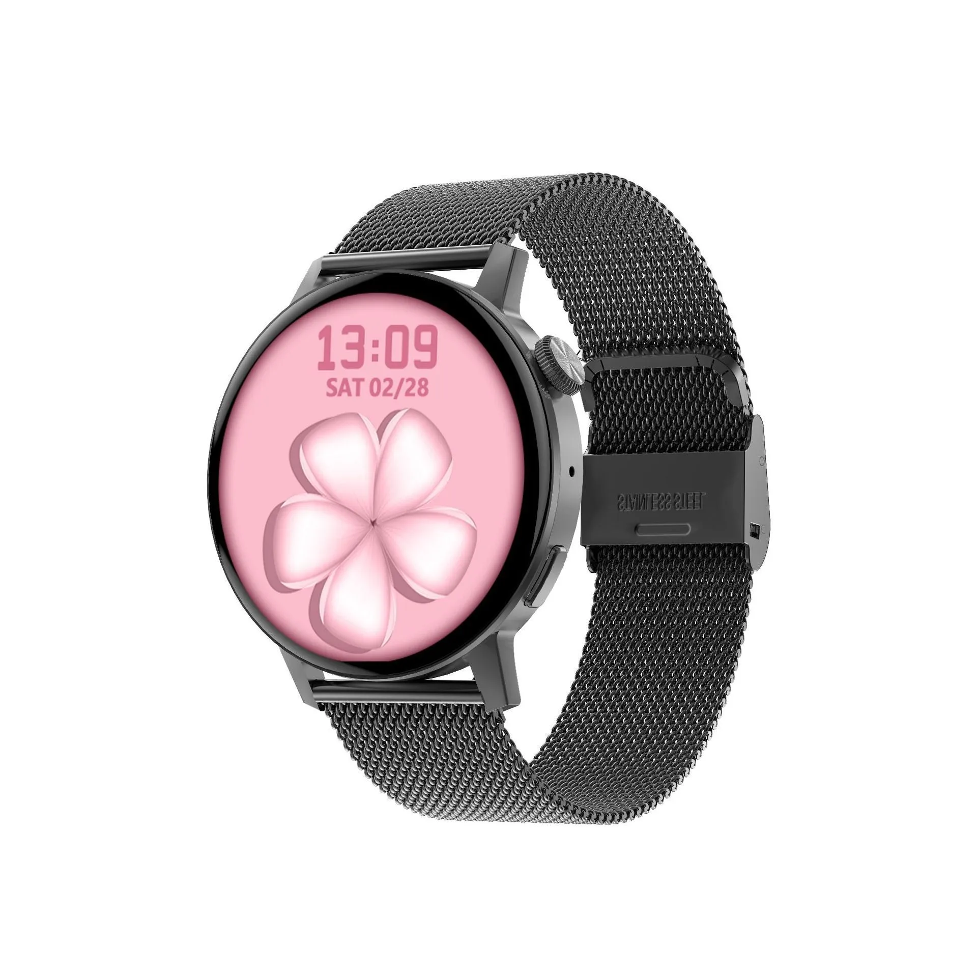 DT3 smartwatch with TFT screen on a silicone strap, showing heart rate monitoring display.