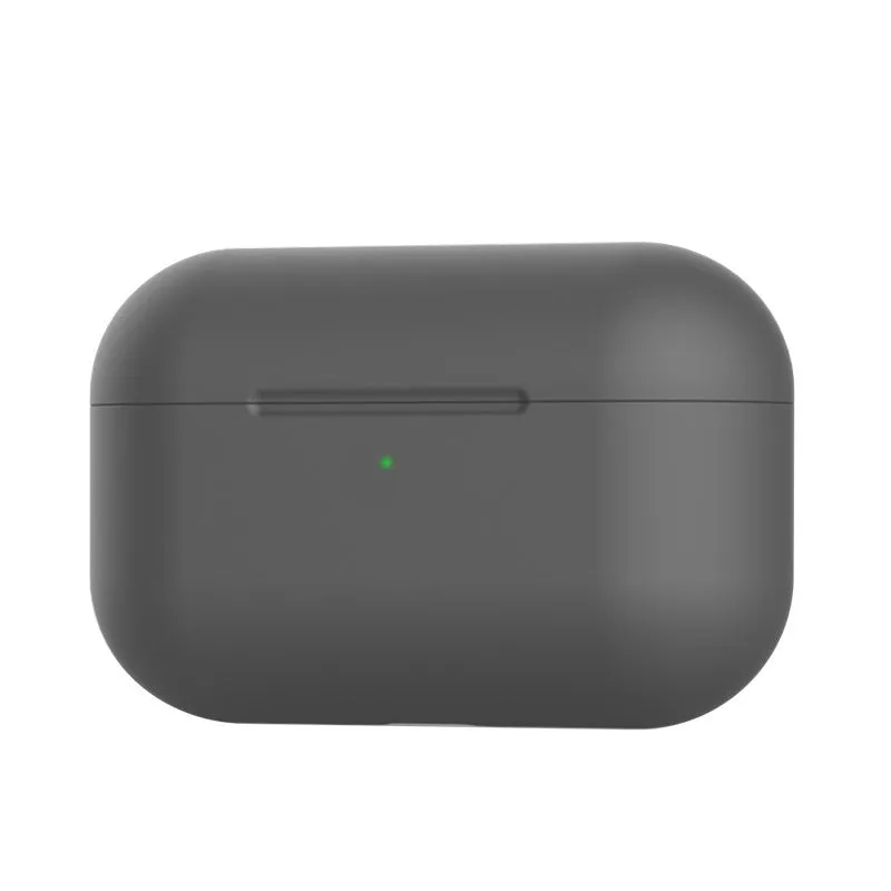 Soft silicone protective cover for AirPods Pro wireless earbud case in multiple colour options.