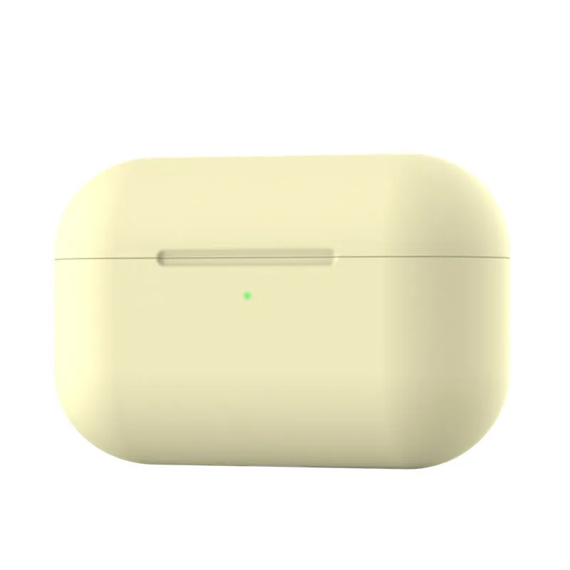 Soft silicone protective cover for AirPods Pro wireless earbud case in multiple colour options.
