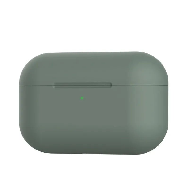 Soft silicone protective cover for AirPods Pro wireless earbud case in multiple colour options.