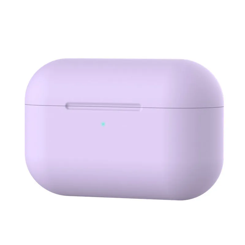 Soft silicone protective cover for AirPods Pro wireless earbud case in multiple colour options.