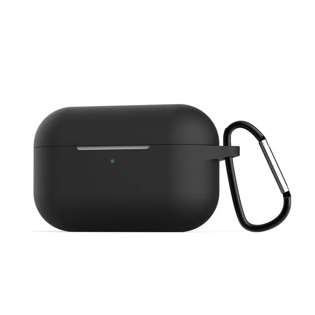 Soft silicone protective cover for AirPods Pro wireless earbud case in multiple colour options.