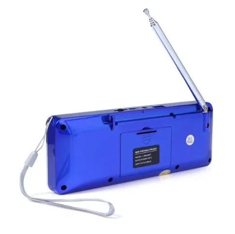 Hot L-288AMBT portable Bluetooth speaker with AM FM radio and LCD screen in black, blue, gold, or red colours