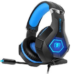 Thunder Wear Luminous gaming headset with LED lights in black and blue colour option
