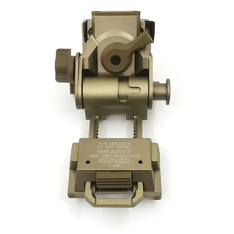Dumper bracket tactical helmet accessory in black, brown and silver options for shooting sports equipment