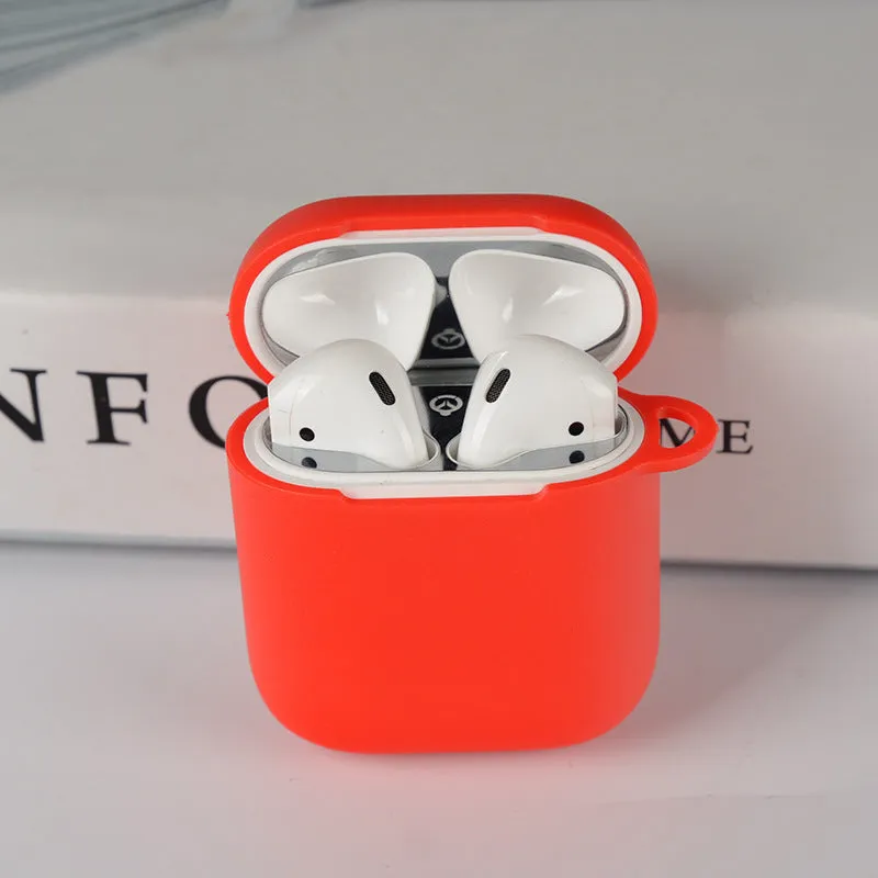 Silicone protective case for Bluetooth headset in assorted colours showing dimensions 56mm by 46mm by 22mm.