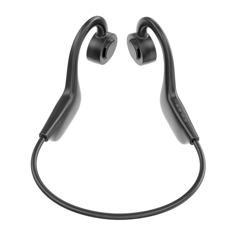 Black VG02 wireless sports Bluetooth headset with ear-mounted design