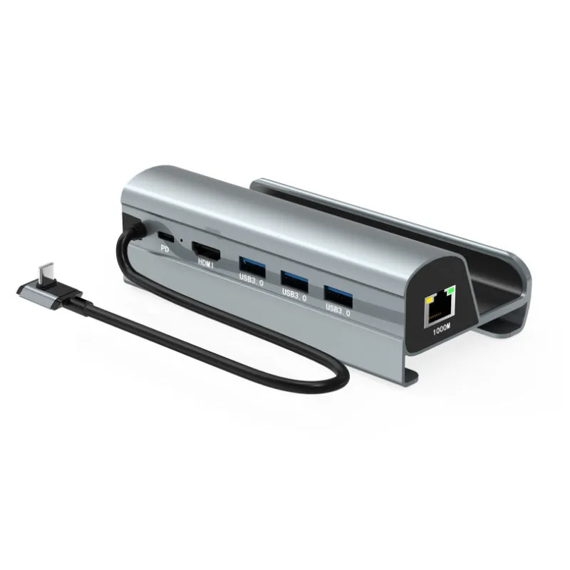 GPD WIN4 handheld gaming console base expander docking station with USB and Ethernet ports