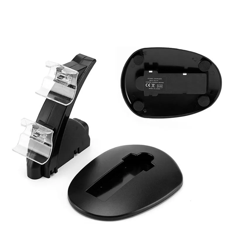 Black dual charging stand for Xbox One controllers with USB connection