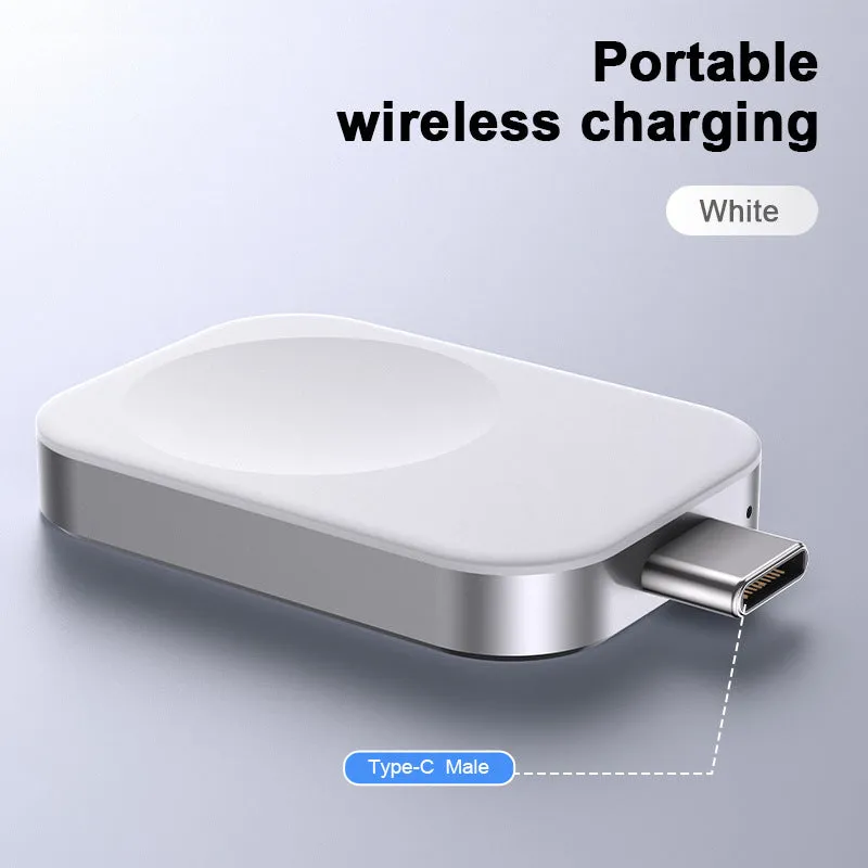 Compact black and white three-in-one magnetic wireless charger with foldable design
