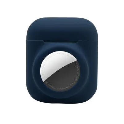 AirTag silicone protective sleeve in flip cover style showing colour options including luminous green and wine red
