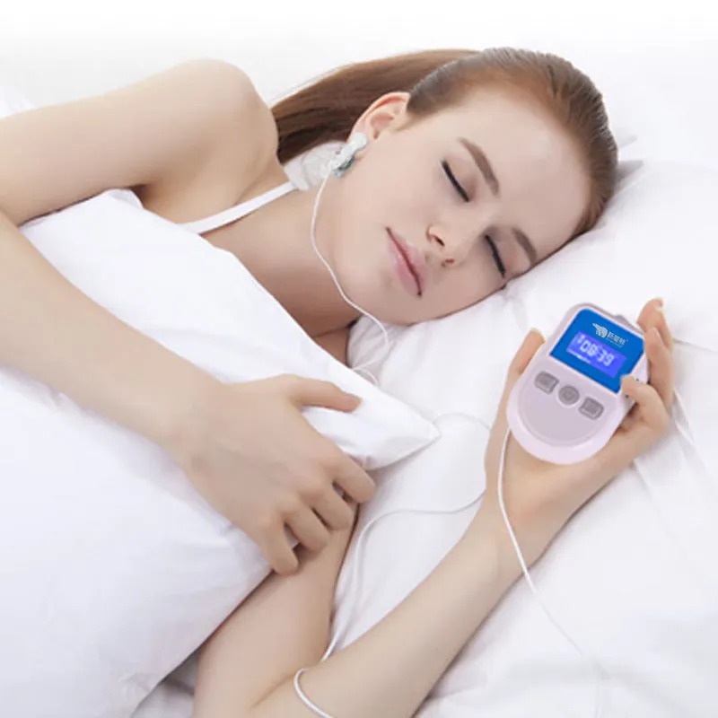 White HSM04 low frequency pulse therapy instrument for sleep improvement with USB cable