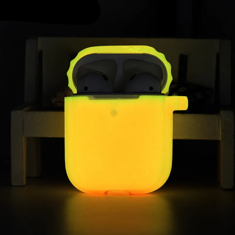 Luminous silicone protective case for AirPods AirPods Pro AirPods 3 with optional carrying strap