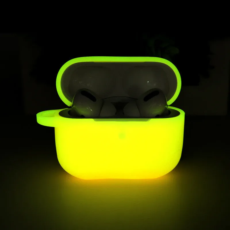 Luminous silicone protective case for AirPods AirPods Pro AirPods 3 with optional carrying strap