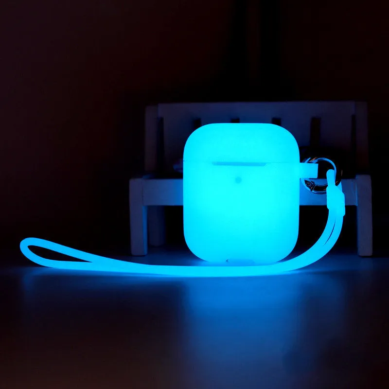 Luminous silicone protective case for AirPods AirPods Pro AirPods 3 with optional carrying strap