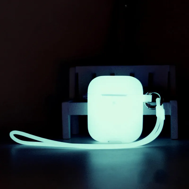 Luminous silicone protective case for AirPods AirPods Pro AirPods 3 with optional carrying strap