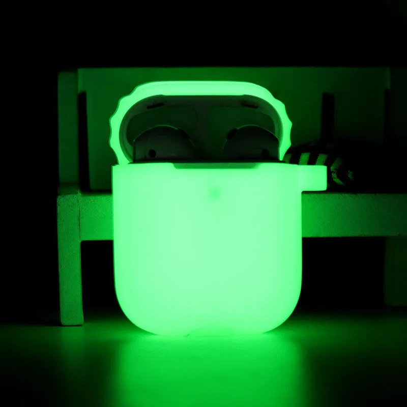 Luminous silicone protective case for AirPods AirPods Pro AirPods 3 with optional carrying strap