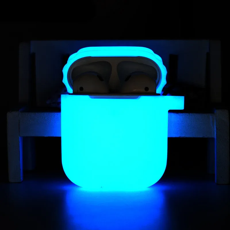 Luminous silicone protective case for AirPods AirPods Pro AirPods 3 with optional carrying strap