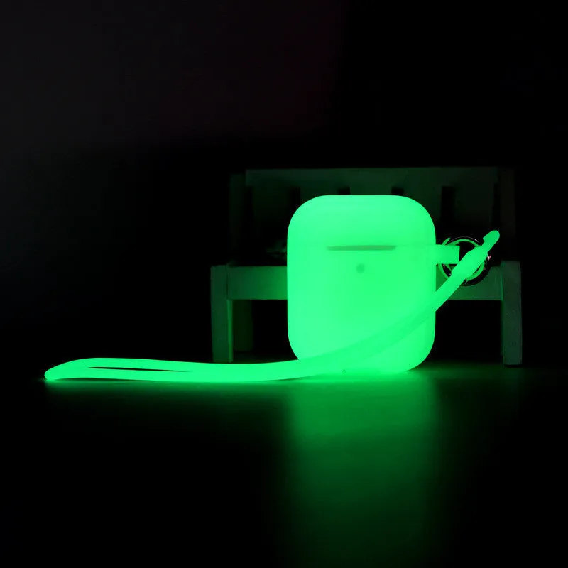 Luminous silicone protective case for AirPods AirPods Pro AirPods 3 with optional carrying strap