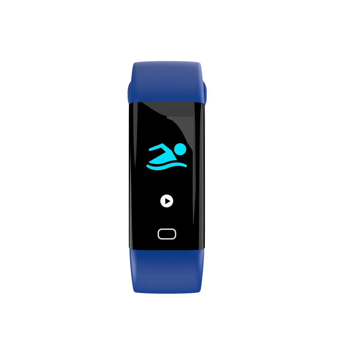 Big screen smart fitness band with IP68 waterproof rating on a wrist.