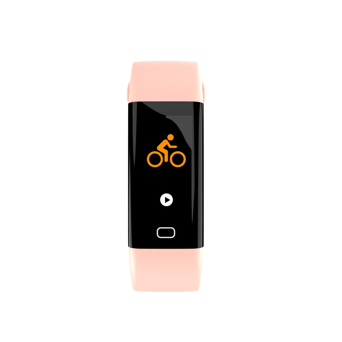 Big screen smart fitness band with IP68 waterproof rating on a wrist.