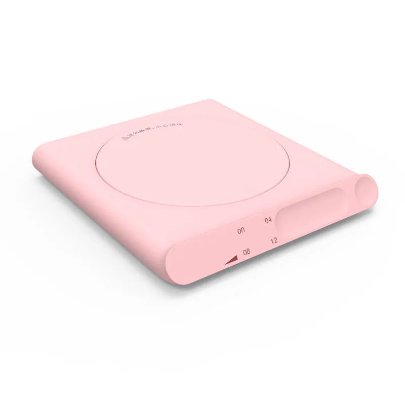 Pink or white USB heating cup pad for warming mugs and cups