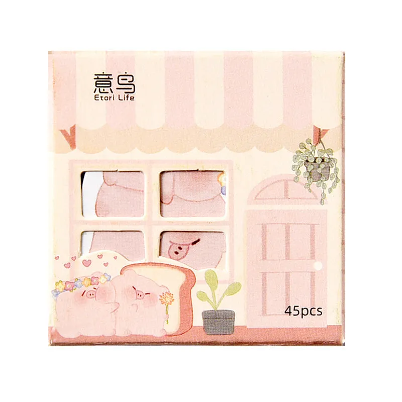 Penguin-themed account stickers with cute naive designs for financial record decoration