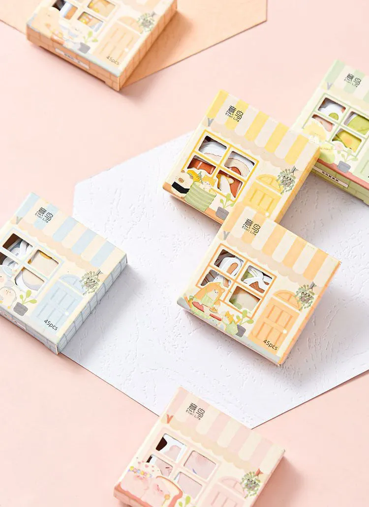 Penguin-themed account stickers with cute naive designs for financial record decoration