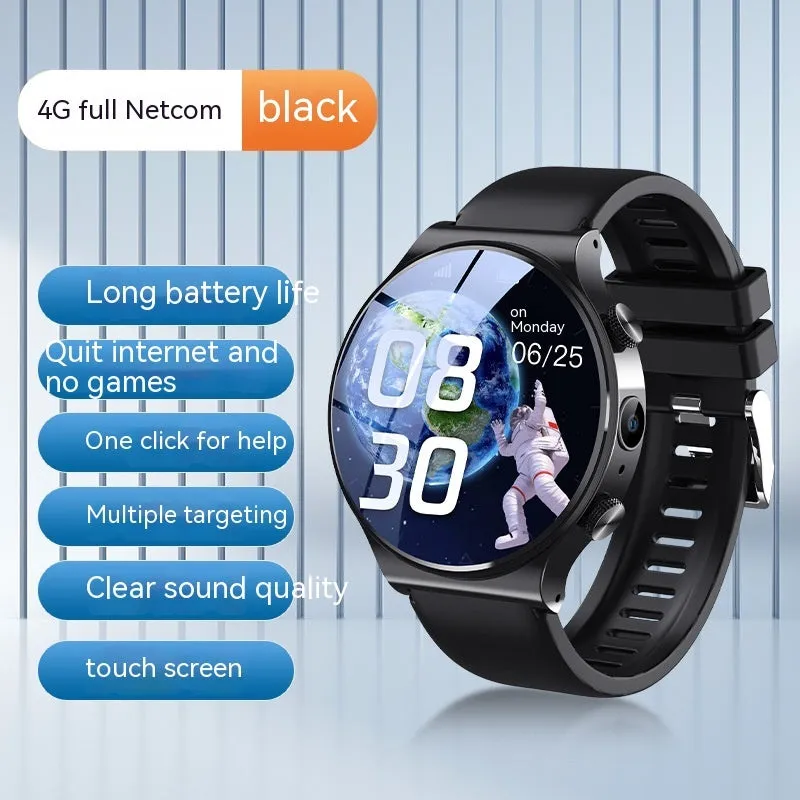 Smart watch with 1.28-inch screen showing time display, black colour variant on wrist