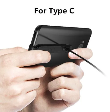 Gaming phone charging cable with 90-degree L-shaped connector and white suction cup attached to mobile phone.