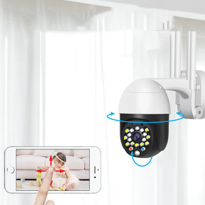 White plastic dome security camera with 3.6mm lens for outdoor wireless surveillance