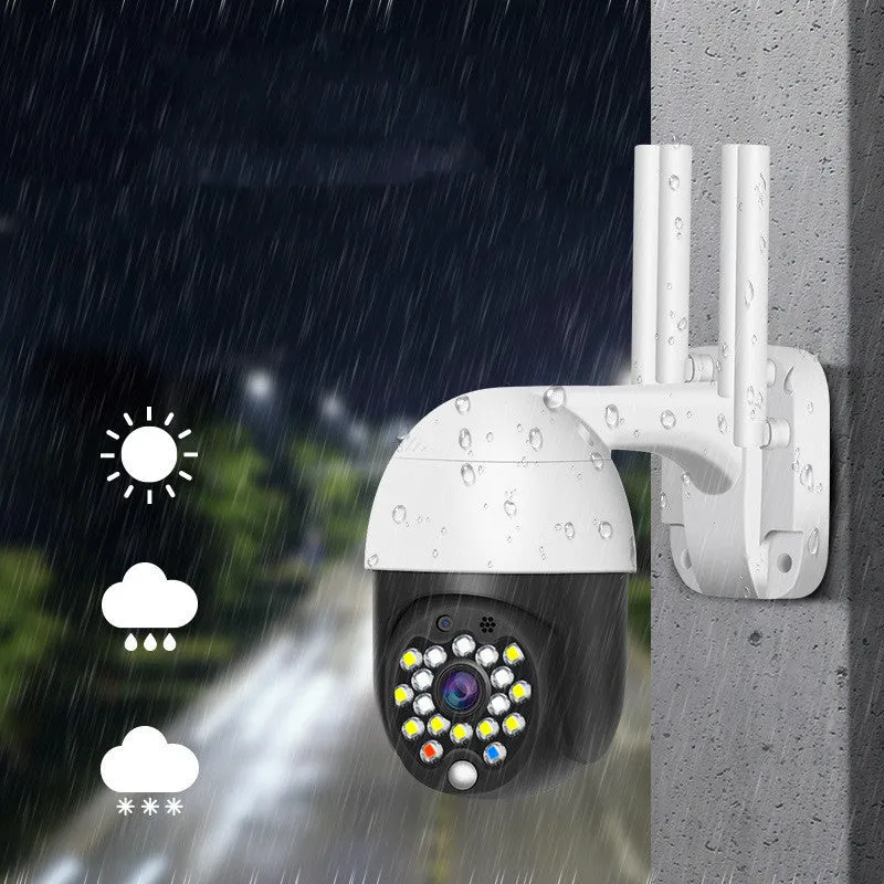White plastic dome security camera with 3.6mm lens for outdoor wireless surveillance