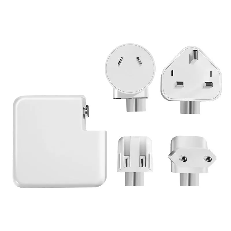 Laptop power adapter with multiple wattage options and international plug formats